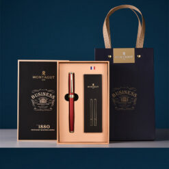 Bút bi ký tên Montagut 066 màu đỏ chính hãng cao cấp tặng kèm 2 ngòi thay thế