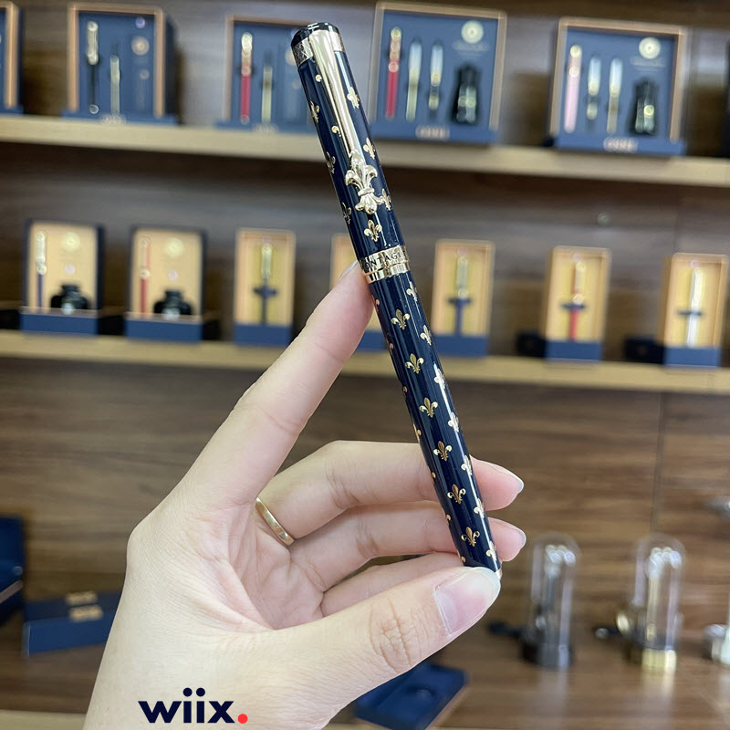 Bút bi ký tên Montagut họa tiết Monogram MT810 màu xanh cao cấp - Ảnh 5