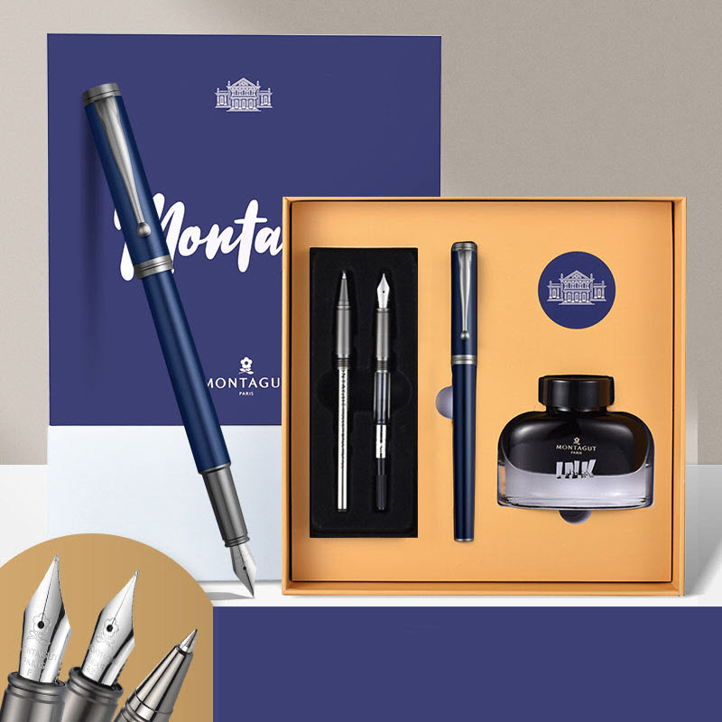 Set bút ký 4 món cao cấp làm quà tặng MTG0128 màu xanh - Ảnh 4