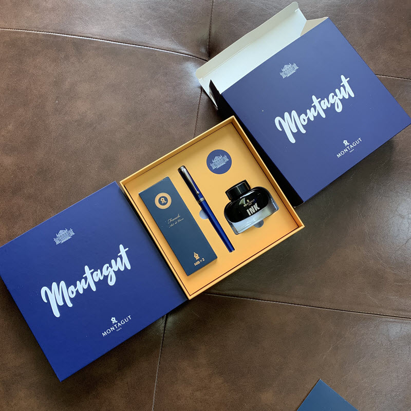 Set bút ký 4 món cao cấp làm quà tặng MTG0128 màu xanh - Ảnh 8