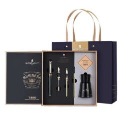Set bút ký 5 món kèm hộp và túi đựng cao cấp quà tặng độc đáo (màu đen) - MT36