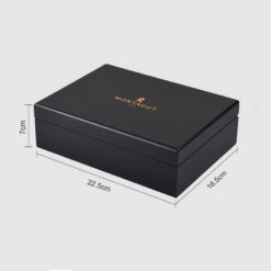 Hộp bút bi ký tên Montagut 254 màu trắng chính hãng hộp gỗ đính đá cao cấp