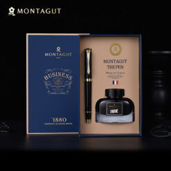 Set bút mực ký tên Montagut chính hãng M018 Carbon màu đen