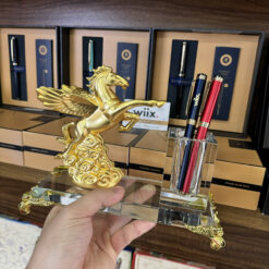 Ống đựng bút kèm đế pha lê K9 để bàn cao cấp – LBWG005