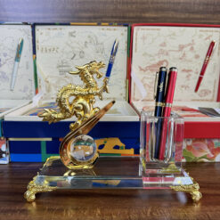 Ống đựng bút kèm đế pha lê K9 để bàn cao cấp – LBWG006