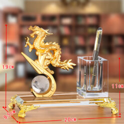 Ống đựng bút kèm đế pha lê K9 để bàn cao cấp – LBWG006