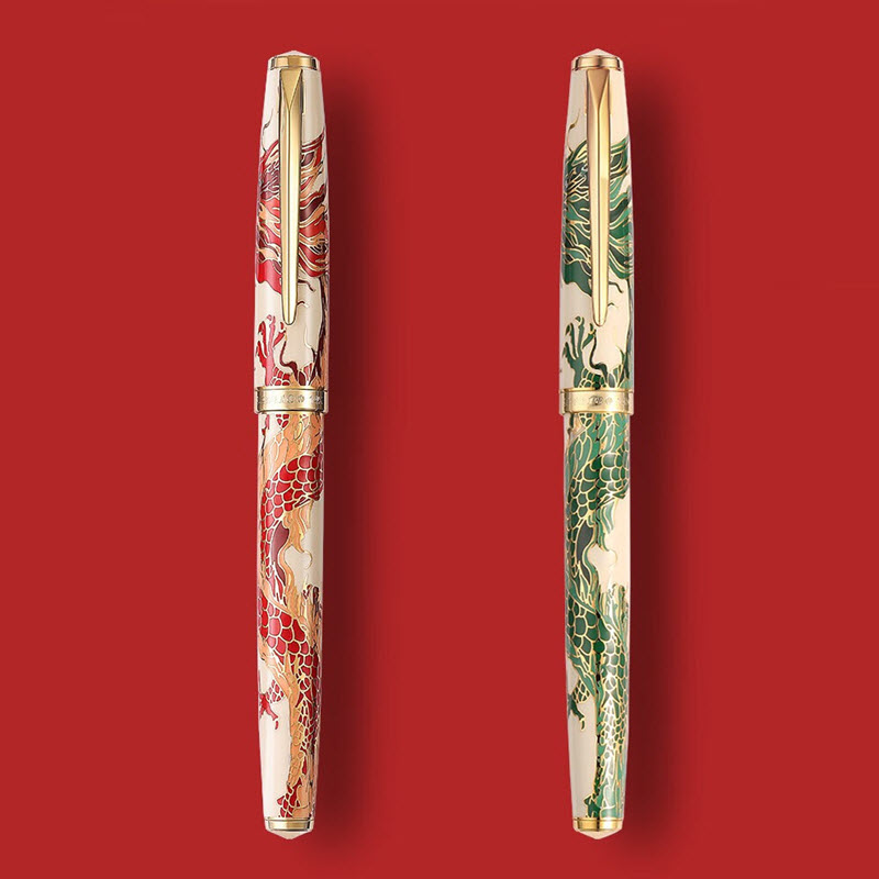 Set bút Hero 100 màu đỏ phiên bản mạ vàng 14k giới hạn 2998 chiếc trên toàn cầu - Ảnh 3