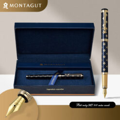 Bút máy ký tên Montagut họa tiết Monogram MT810 cao cấp (màu xanh)