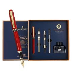 Set bút ký 5 món kèm hộp và túi đựng cao cấp (màu đỏ) - MT36