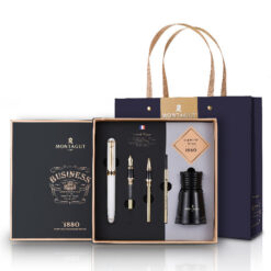 Set bút ký 5 món kèm hộp và túi đựng cao cấp (màu trắng) - MT36