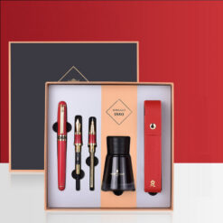 Set bút ký Montagut cao cấp 5 món MT430 kèm hộp và túi đựng màu đỏ