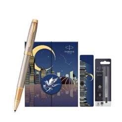 Bút bi ký tên Parker cao cấp PK058 màu xám - gray tặng kèm 1 ngòi