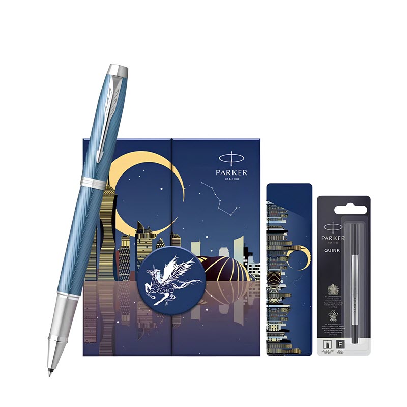 Bút bi ký tên Parker cao cấp PK058 màu xanh ngọc tặng kèm 1 ngòi