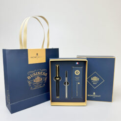 Set bút bi ký tên MT018 màu đen cao cấp kèm 3 ngòi, hộp và túi hãng