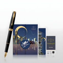 Bộ quà bút ký Parker SON Matte Black GT TB 1950875 mạ vàng 18k