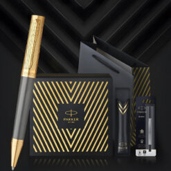 Bộ quà tặng bút ký Parker Ingenuty Prestij Arrow kèm bao da và 1 ngòi thay thế