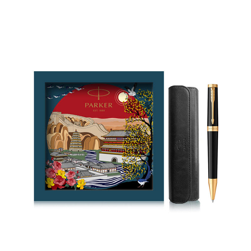 Bộ quà tặng bút ký Parker INGNTY BLK GT-2182622 kèm ngòi, bao da, hộp và túi hãng