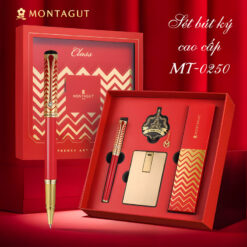 Bộ quà tặng bút ký cao cấp MT0250 màu đỏ Relief cao cấp