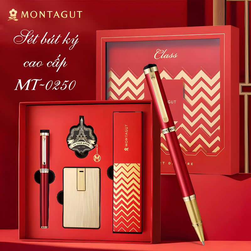 Bộ quà tặng bút ký cao cấp MT0250 màu đỏ cao cấp