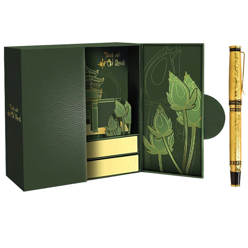 Hộp quà bút ký cao cấp HCM001 chủ đề TP. Hồ Chí Minh - Hòn Ngọc Viễn Đông