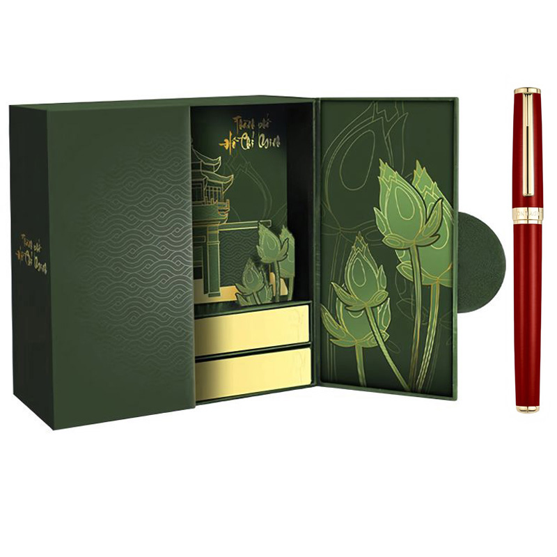 Hộp quà bút ký cao cấp HCM010 chủ đề TP. Hồ Chí Minh – Hòn Ngọc Viễn Đông