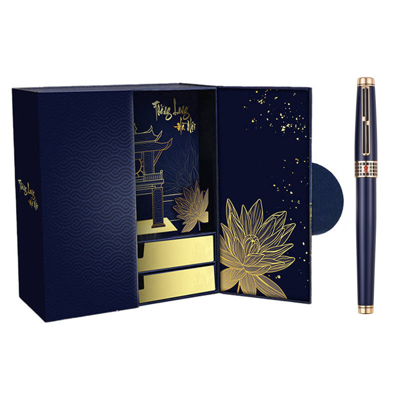 Hộp quà bút ký cao cấp TLHN030 chủ đề Thăng Long Hà Nội – Nghìn Năm Văn Hiến