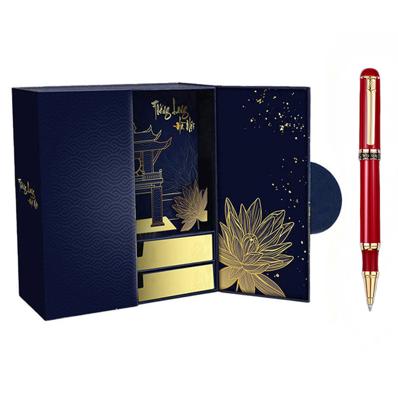 Hộp quà bút ký cao cấp TLHN033 chủ đề Thăng Long Hà Nội – Nghìn Năm Văn Hiến