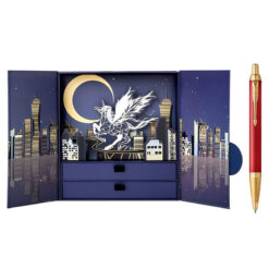 Hộp quà bút ký Parker cao cấp PK054 Red tặng kèm 1 ngòi, bao da, hộp và túi hãng