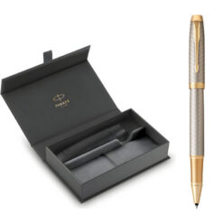 Bộ quà tặng bút ký Parker IM PRM X Grey GT TB4 1975587 kèm bao da
