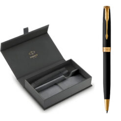Bộ quà tặng bút ký ParKer Sonnet Đ-Matte Black GT TB-1950876 kèm bao da