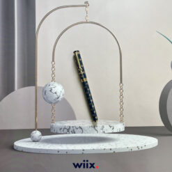 Bút bi ký tên Montagut họa tiết Monogram màu xanh cao cấp