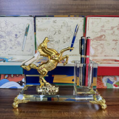 Ống đựng bút kèm đế pha lê K9 để bàn cao cấp – LBWG003