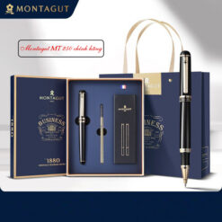 Set bút bi ký tên Montagut MT250 màu đen chính hãng cao cấp