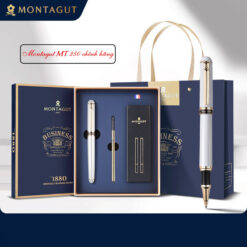 Set bút bi ký tên Montagut MT250 màu trắng chính hãng cao cấp