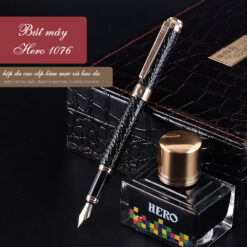 Bút máy Hero 1076 hộp da cao cấp kèm mực và bao da
