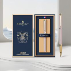 Bút bi ký tên Montagut chính hãng MT2050 màu hồng baby đính đá