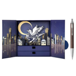 Hộp quà bút ký Parker cao cấp PK054 Brown tặng kèm 1 ngòi, bao da, hộp và túi hãng