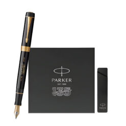 Bút máy ký tên Parker Duofold phiên bản kỷ niệm 135 năm hãng ngòi vàng 18k thân mạ vàng 23k